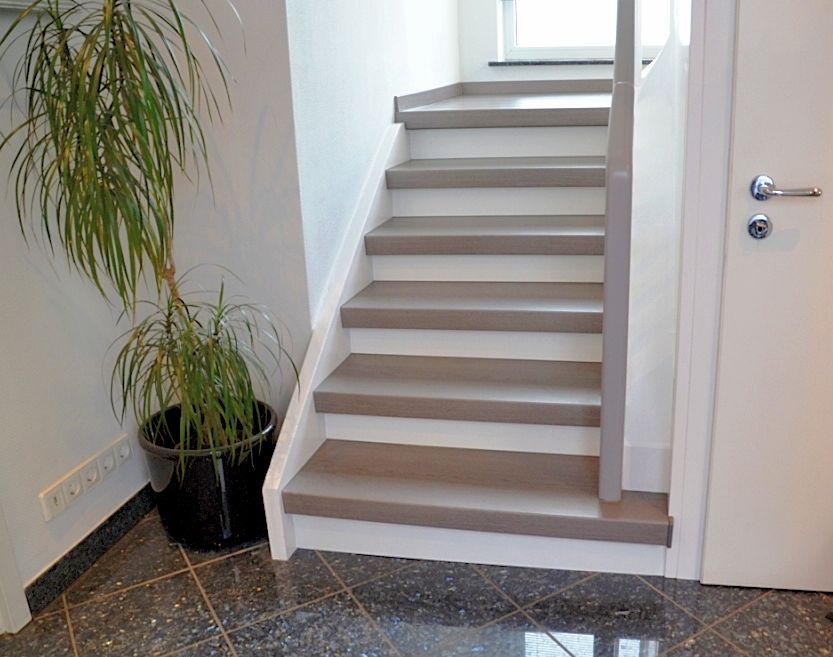Treppensanierung in Bad Nauheim, CPL Eiche Grau