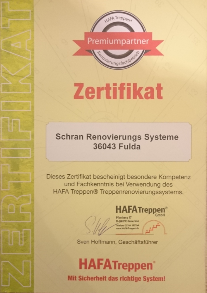 Zertifikat Hafa Premiumpartner
